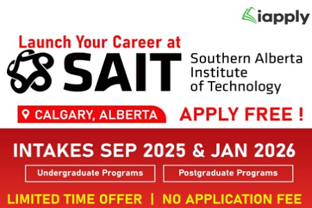 No Application Fee - Apply Now to Southern Alberta Institute of Technology (SAIT) for Sept 2025 & Jan 2026 Intakes!